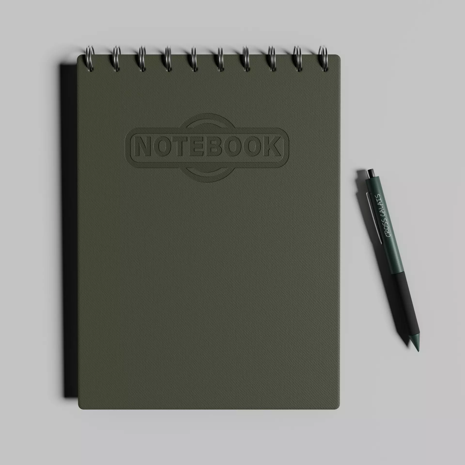 Notebook and Pen Free low-poly 3D model_1