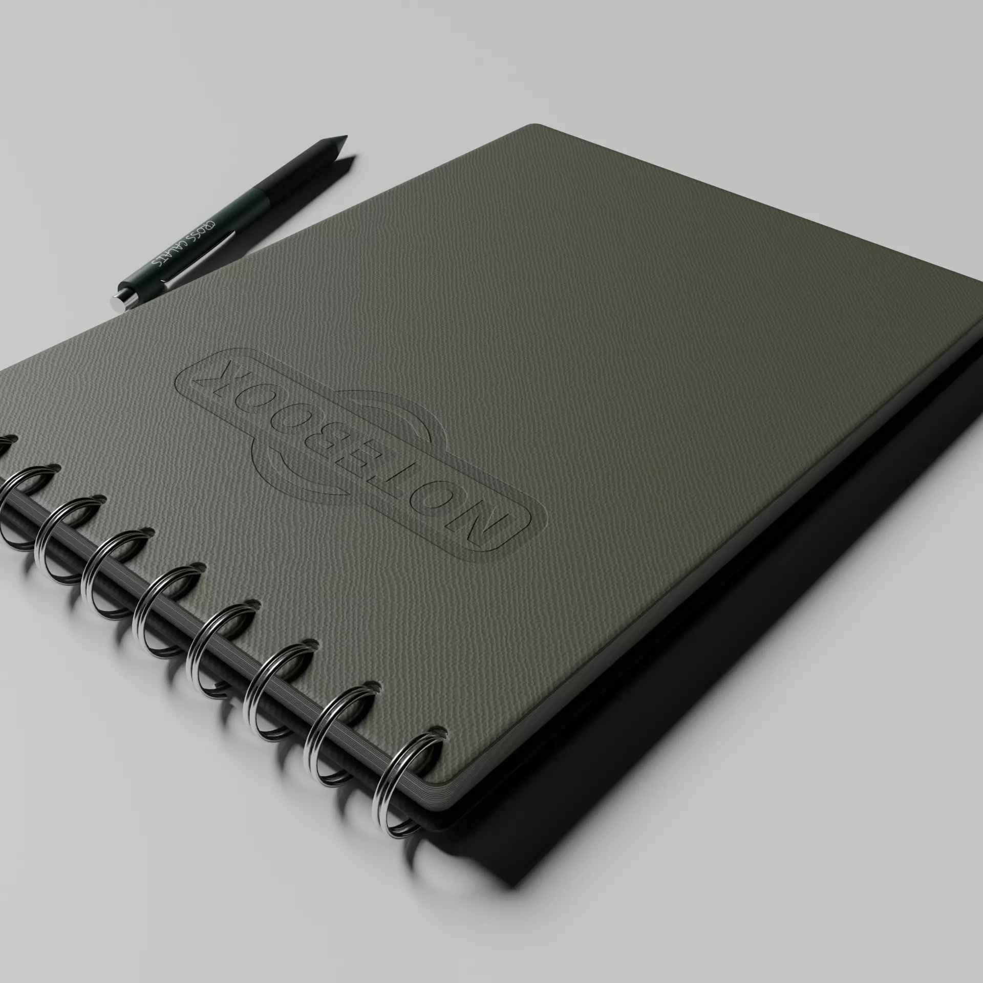Notebook and Pen Free low-poly 3D model_9