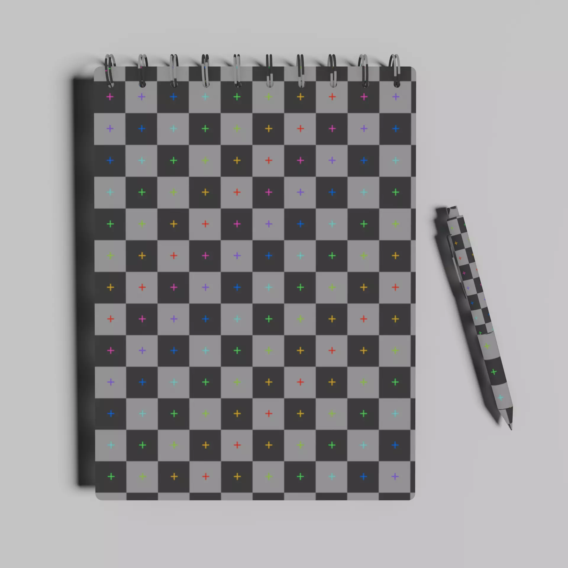 Notebook and Pen Free low-poly 3D model_3