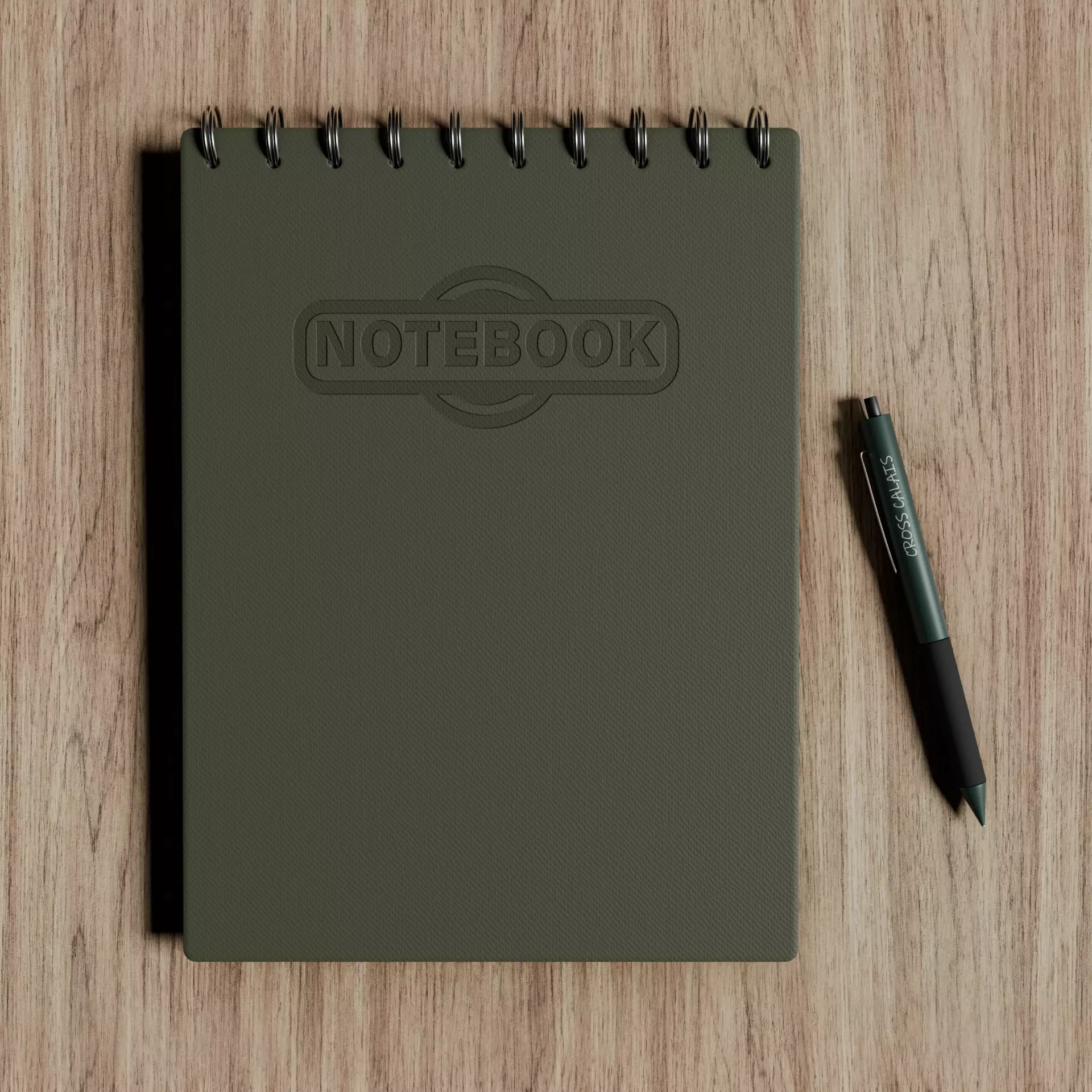 Notebook and Pen Free low-poly 3D model_0