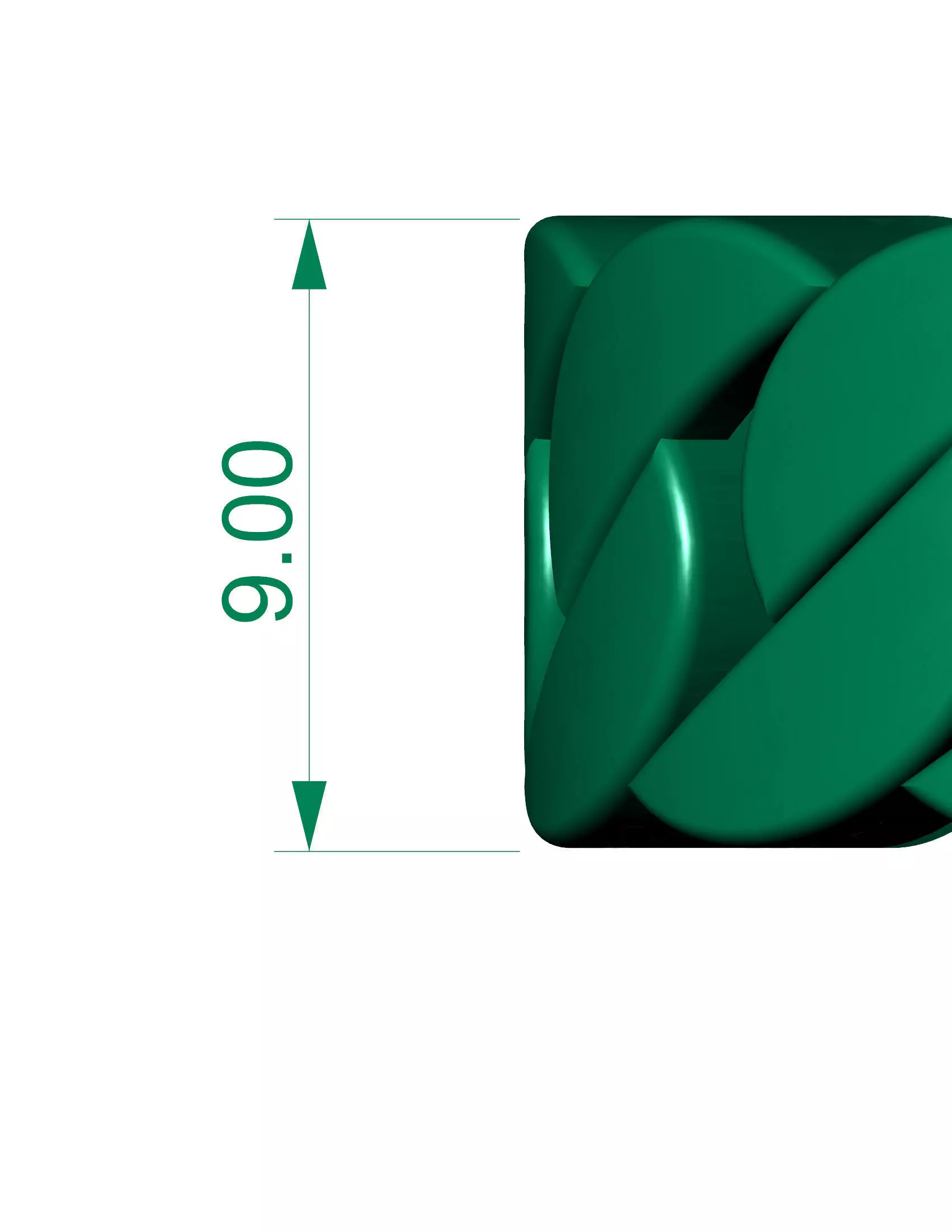 17 Size 9MM Cuban Ring Cuban Link Jewelry  3D print model_6