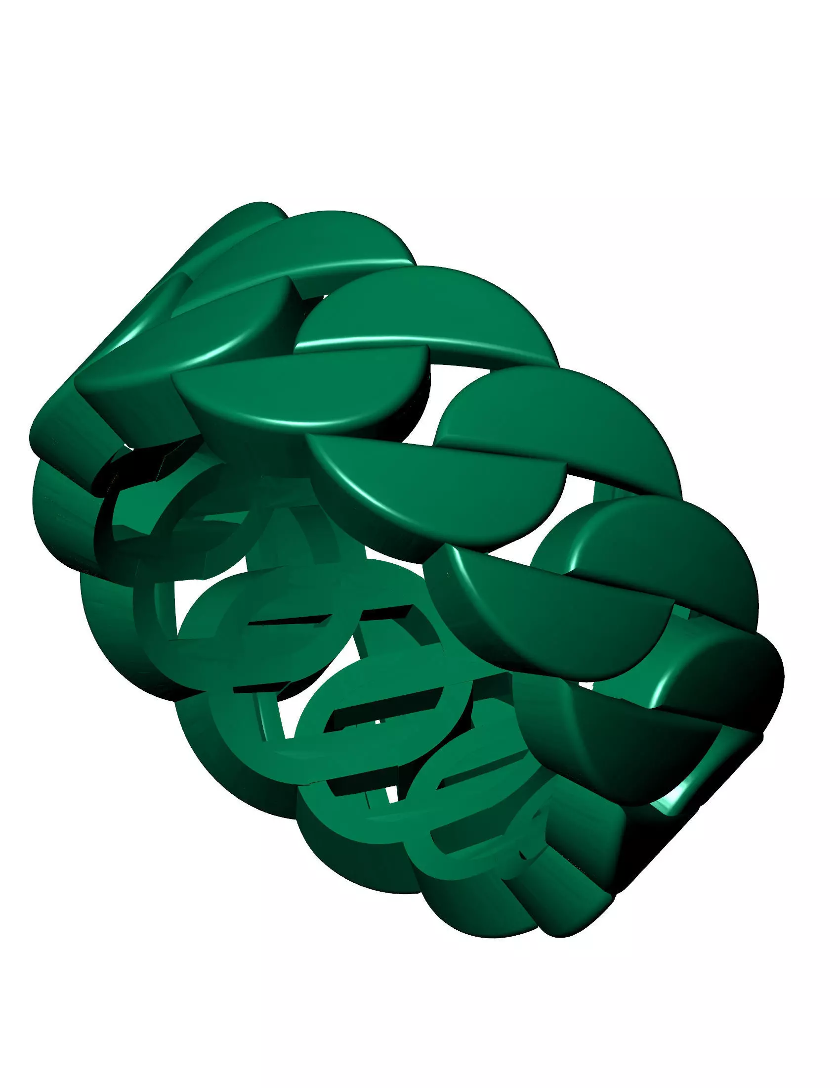 17 Size 9MM Cuban Ring Cuban Link Jewelry  3D print model_5