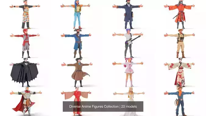 Diverse Anime Figures Collection 