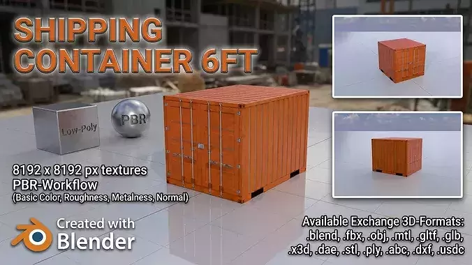 Shipping Container signal orange 6ft