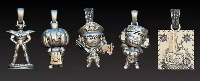 Mini Heroes  Moto Legends  3D Pendant Collection 3D print model