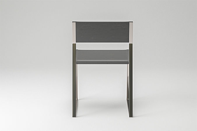 Chair modern with metal frame 3D model_6
