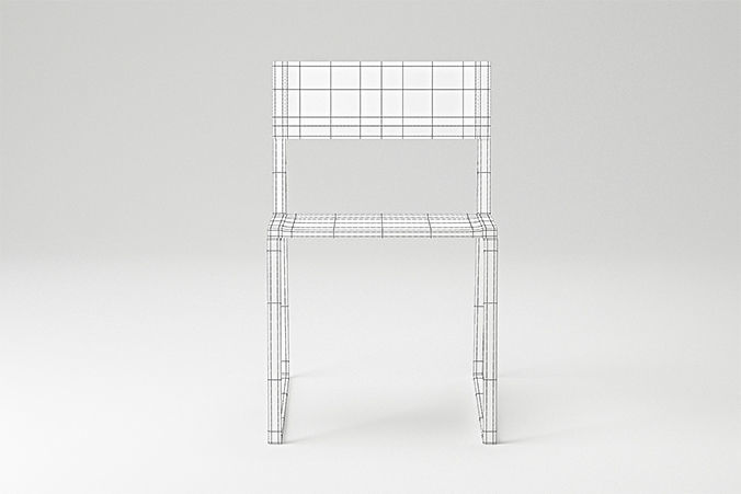 Chair modern with metal frame 3D model_8