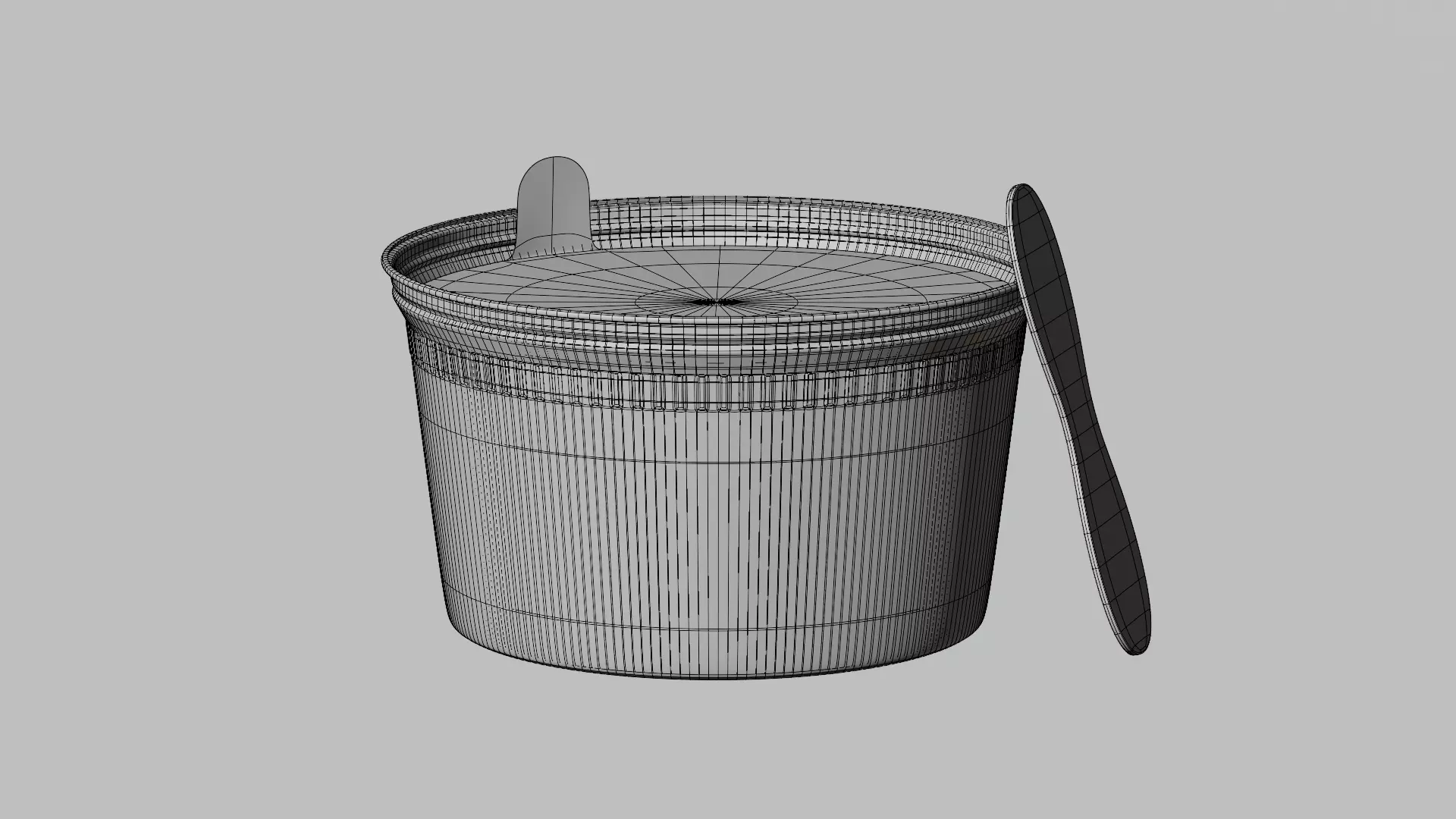 Ice Cream Cup with Stick 3D model_7