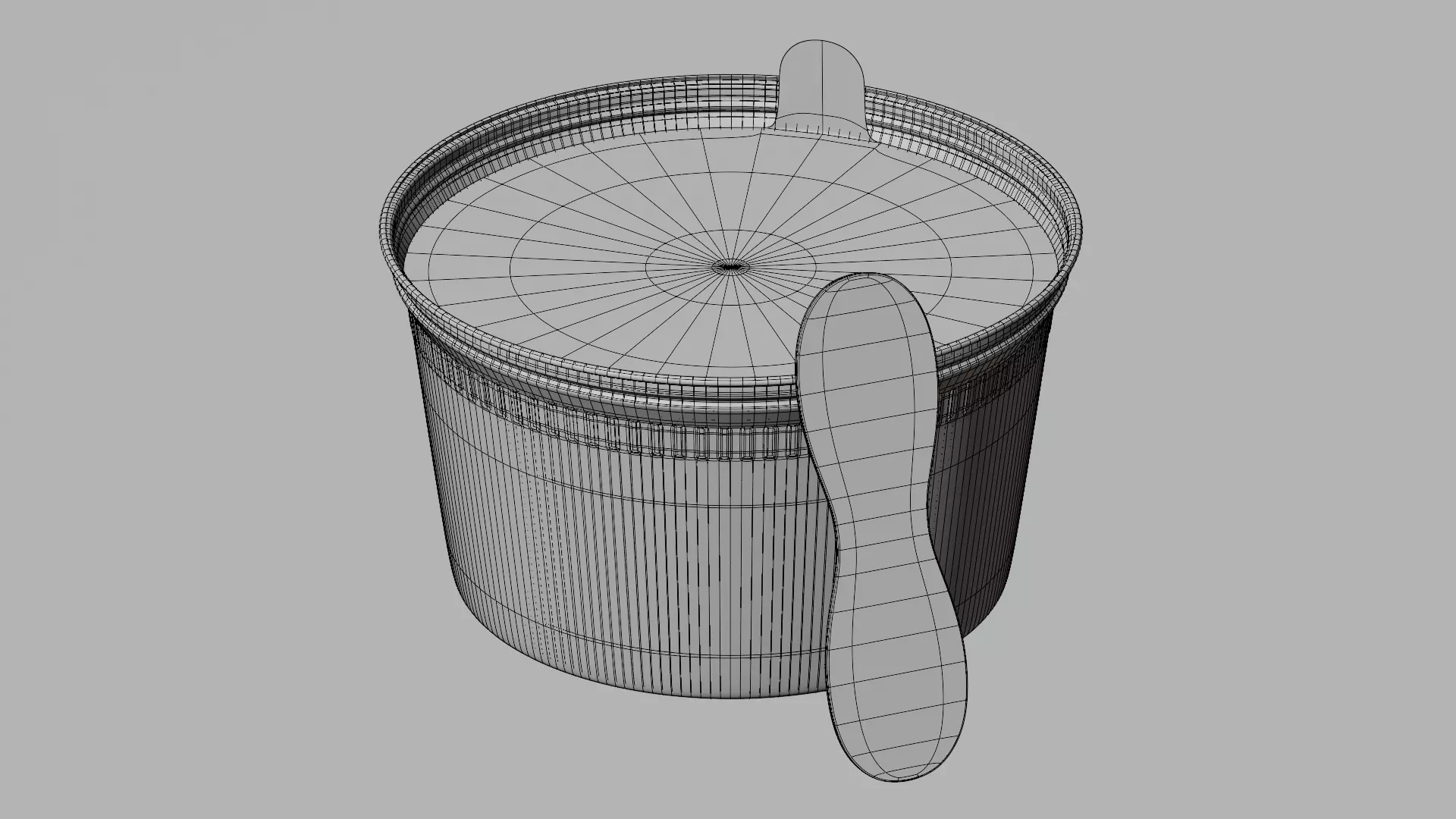 Ice Cream Cup with Stick 3D model_5