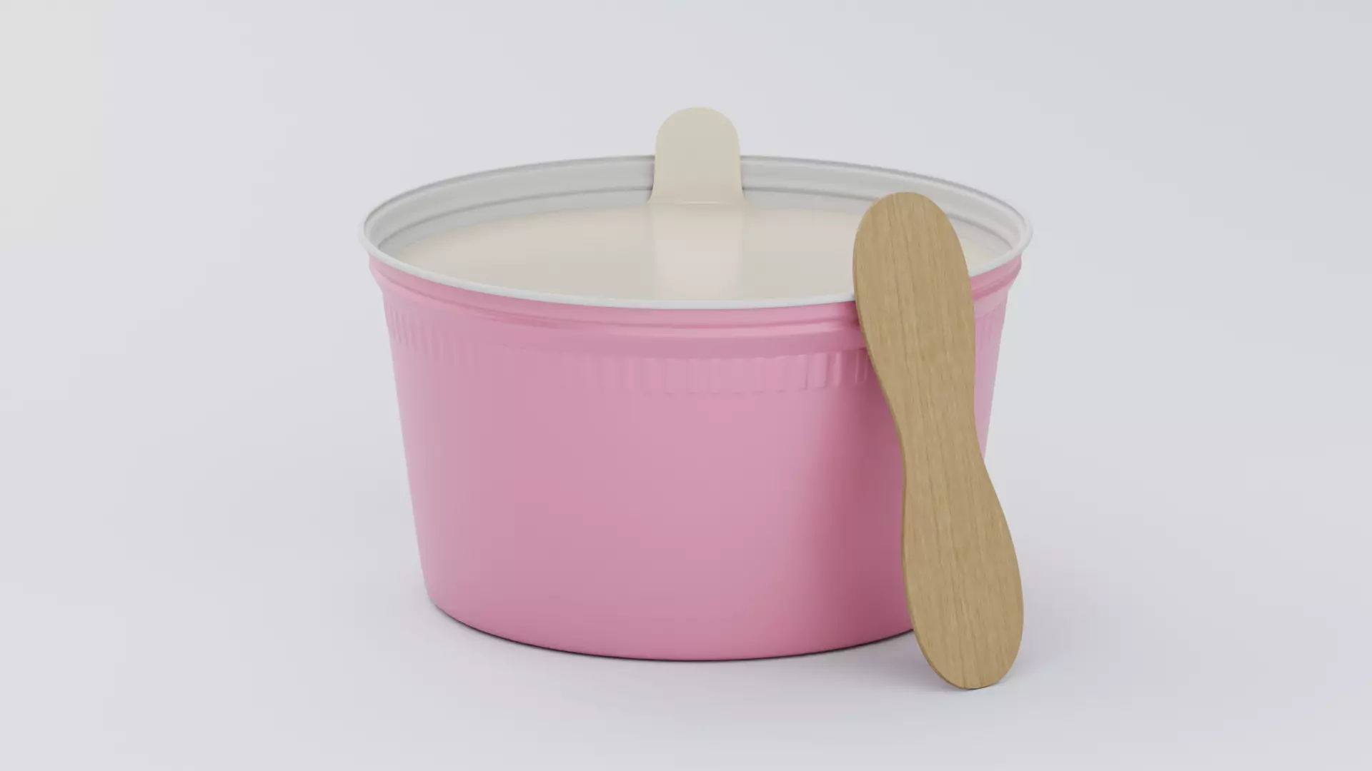 Ice Cream Cup with Stick 3D model_1