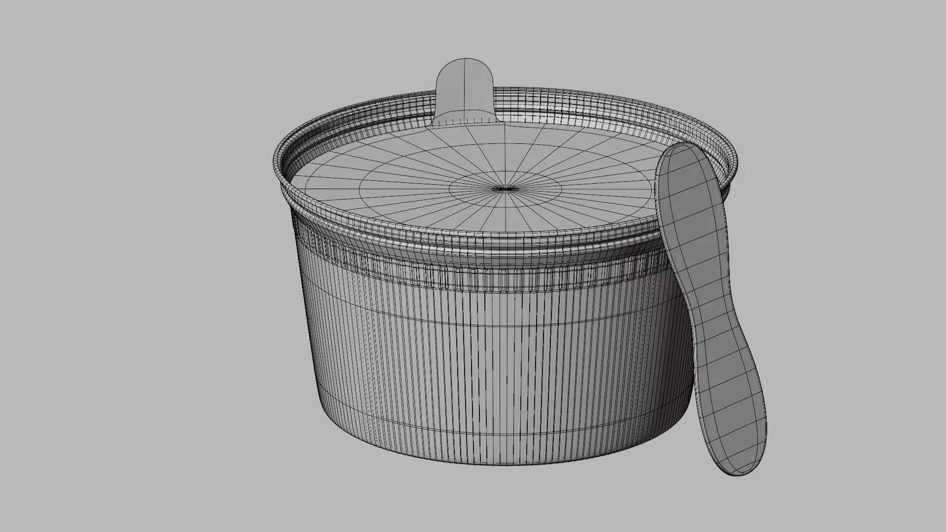 Ice Cream Cup with Stick 3D model_6