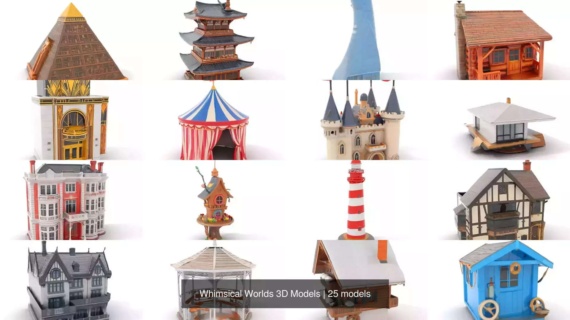 Whimsical Worlds 3D Models 3D Model Collection_0