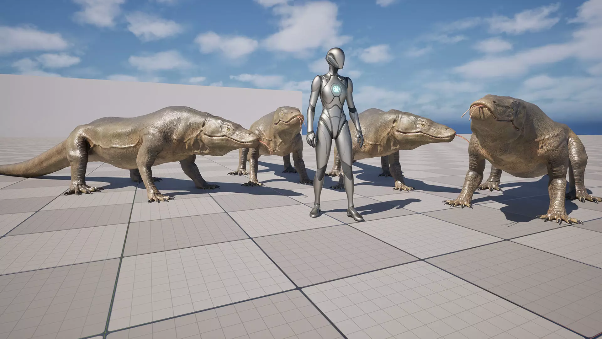 Creature -Reptile Megalania Unreal Engine Project Low-poly 3D model_7