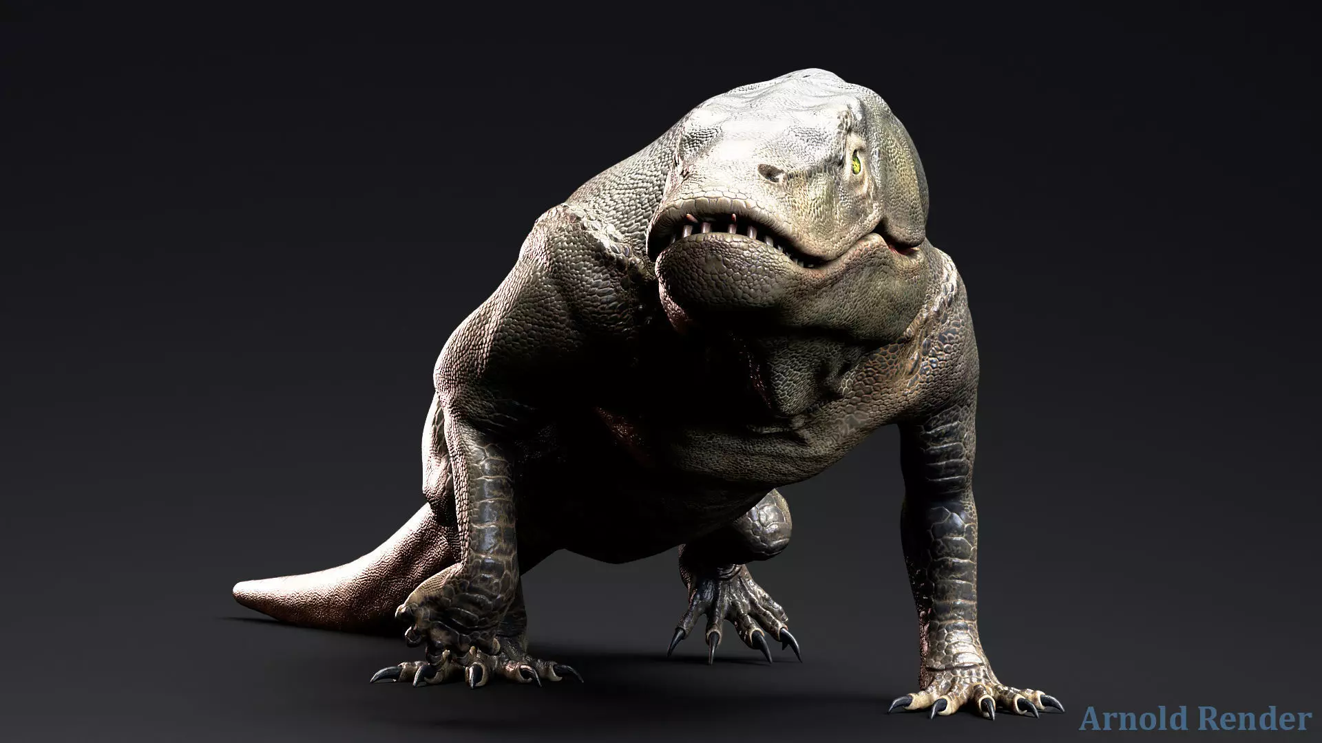 Creature -Reptile Megalania Unreal Engine Project Low-poly 3D model_2