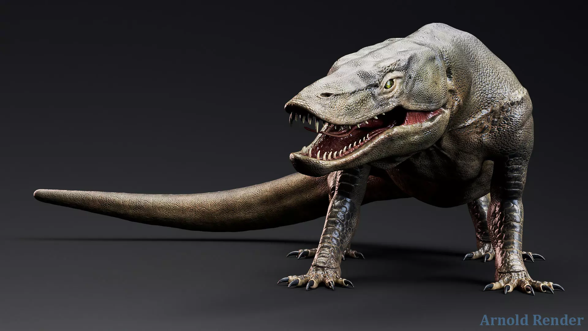 Creature -Reptile Megalania Unreal Engine Project Low-poly 3D model_3