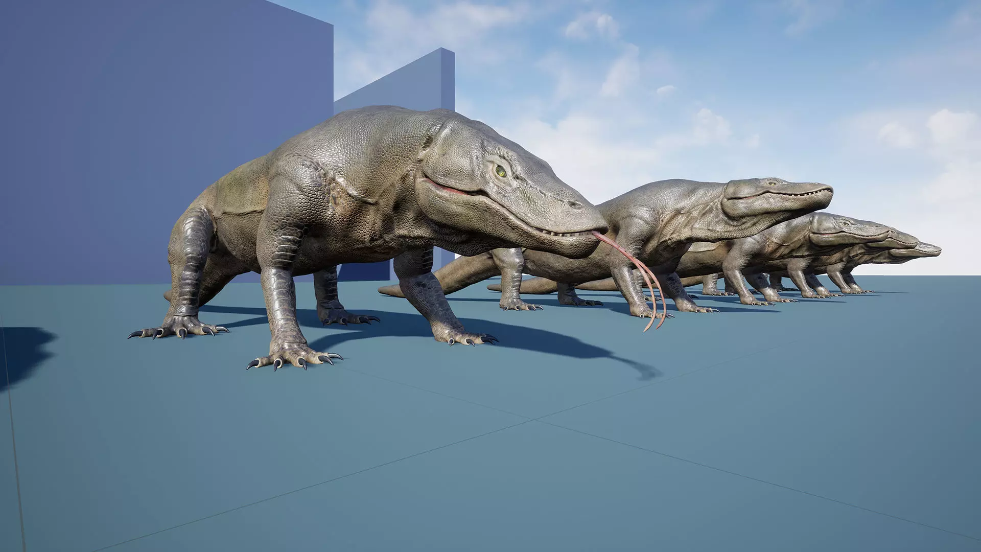 Creature -Reptile Megalania Unreal Engine Project Low-poly 3D model_10