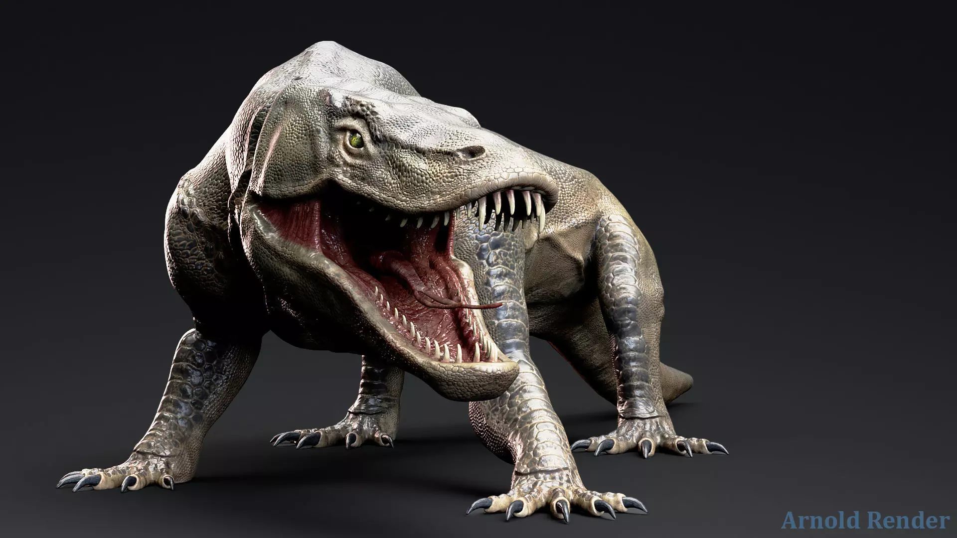 Creature -Reptile Megalania Unreal Engine Project Low-poly 3D model_5