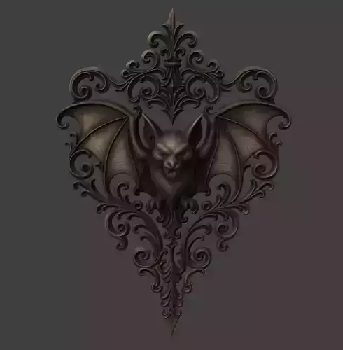 INTRICATE BAT BOOK ART 3D print model