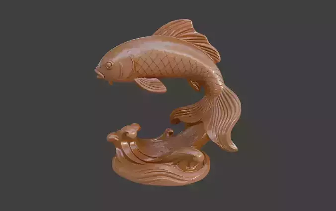 3D model of artistic carp