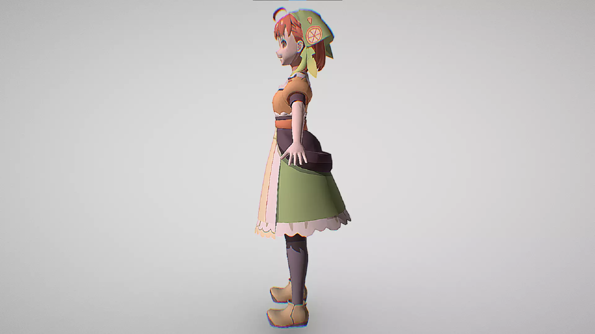 Chika Takami - Yohane the Parhelion - Numazu in the Mirage Low-poly 3D model_5