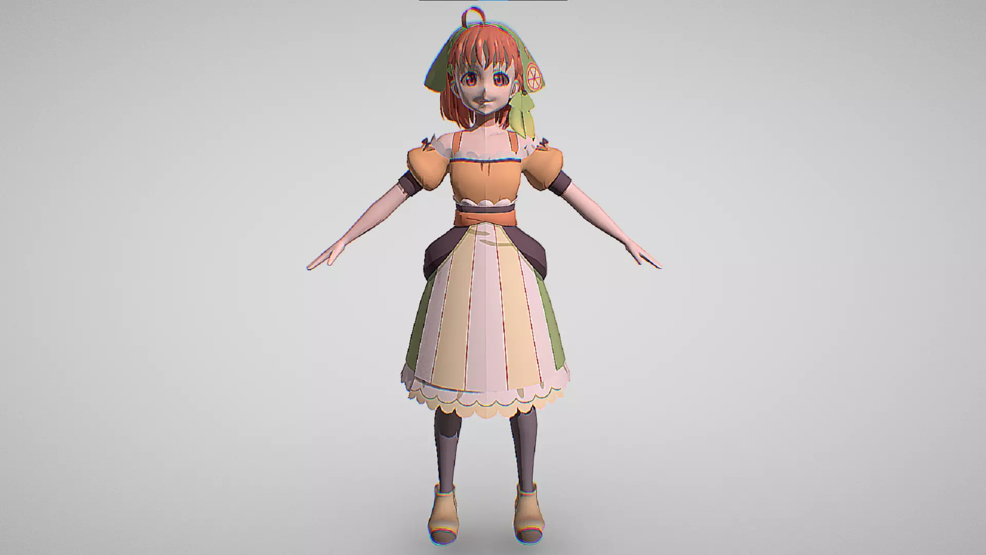 Chika Takami - Yohane the Parhelion - Numazu in the Mirage Low-poly 3D model_1