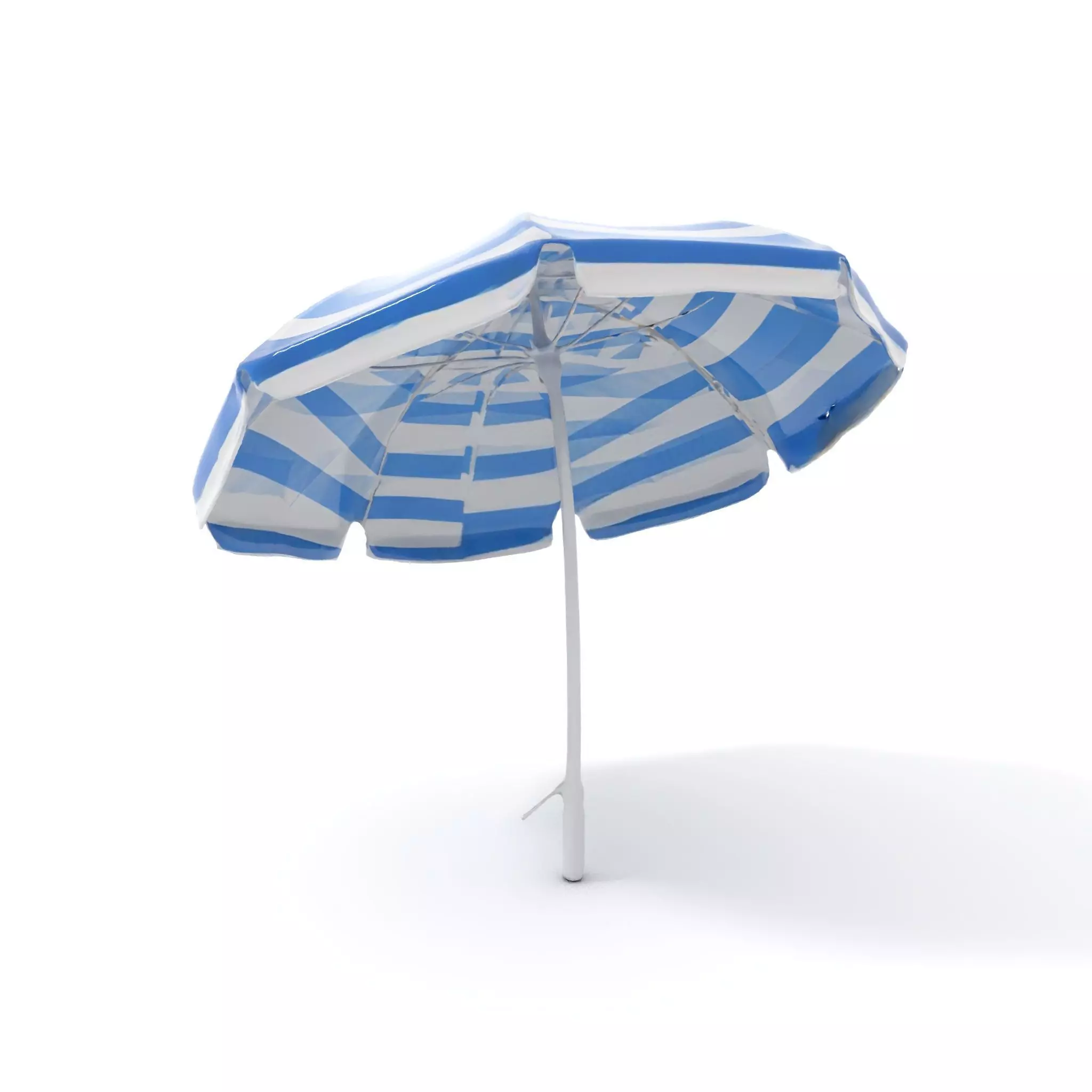 Striped Beach Umbrella model pack Low-poly 3D model_6