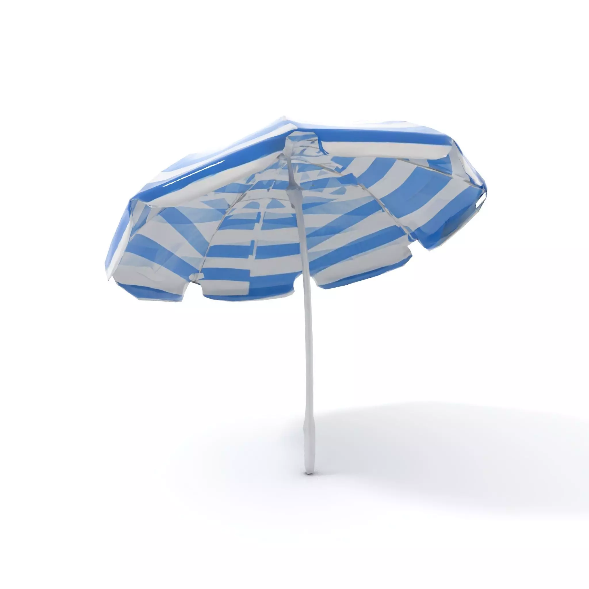 Striped Beach Umbrella model pack Low-poly 3D model_20