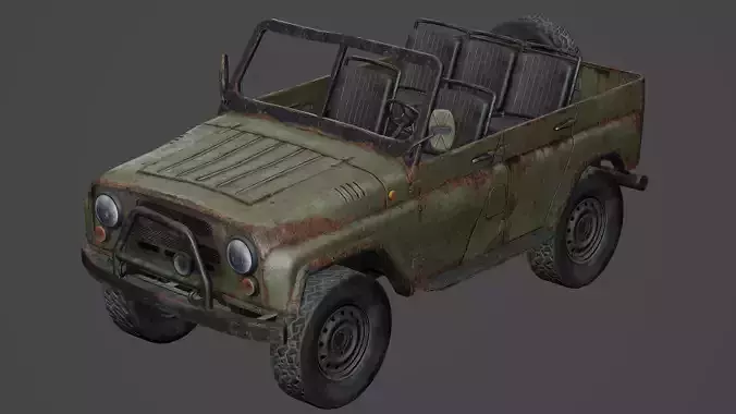 UAZ Offroad Old Rusty