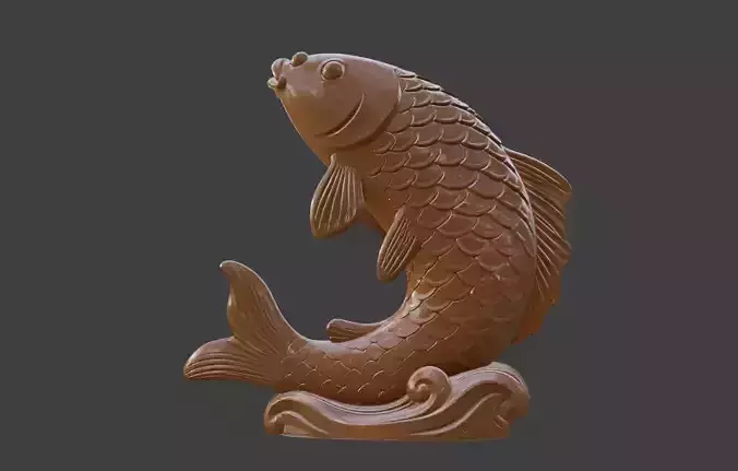 3D model of artistic carp