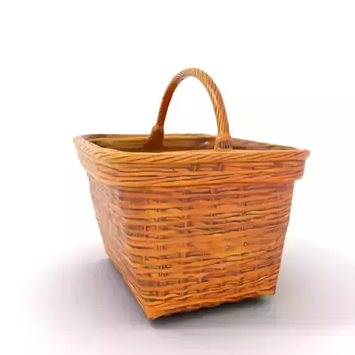 Natural Wicker Basket model pack Low-poly 3D model