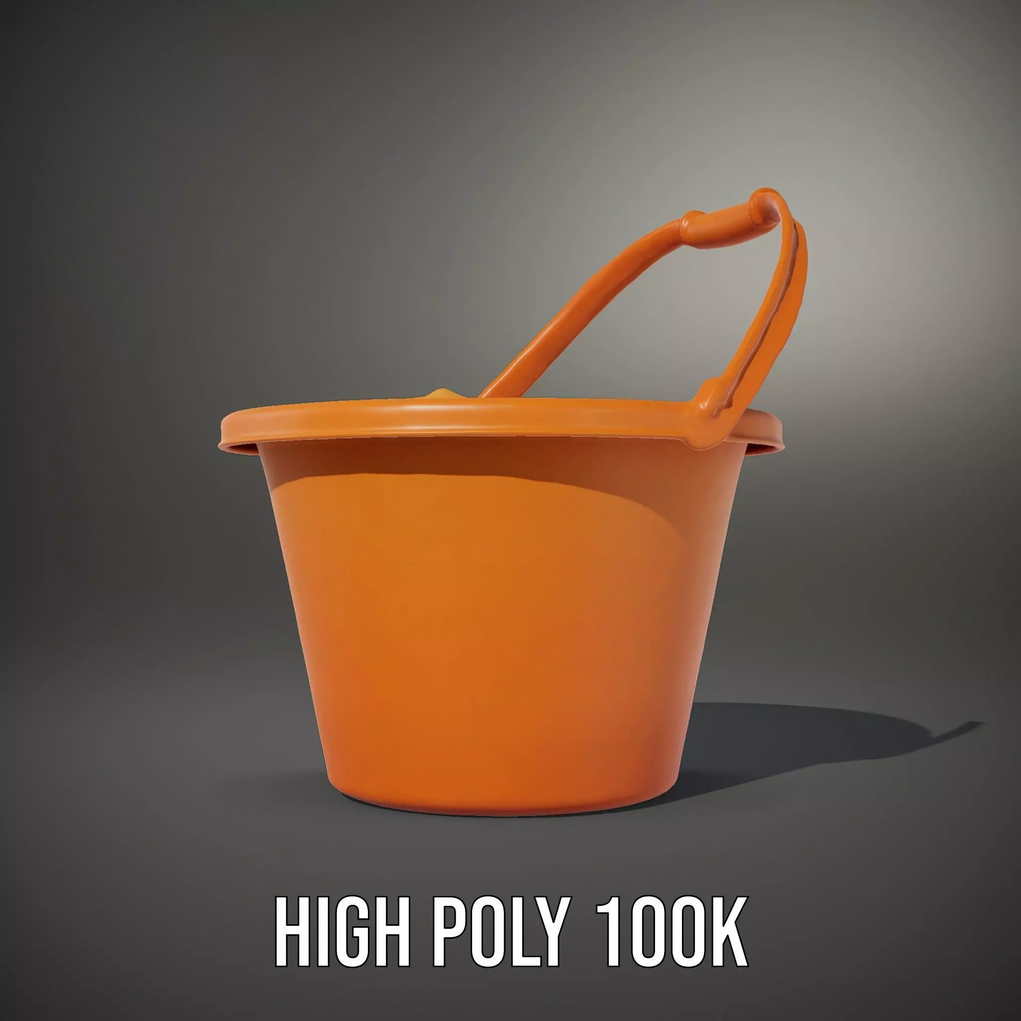 Orange Sand Bucket model pack Low-poly 3D model_11