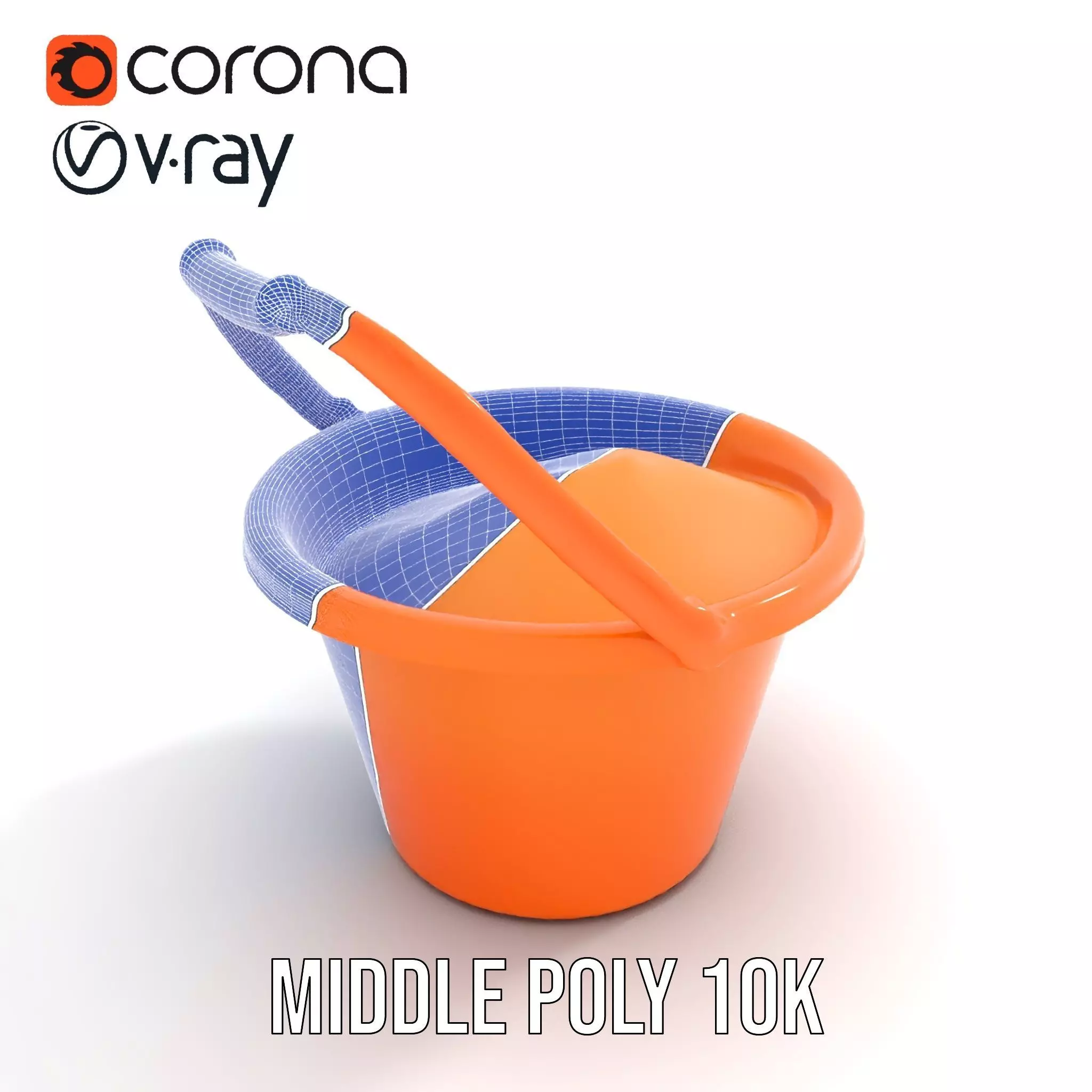 Orange Sand Bucket model pack Low-poly 3D model_25