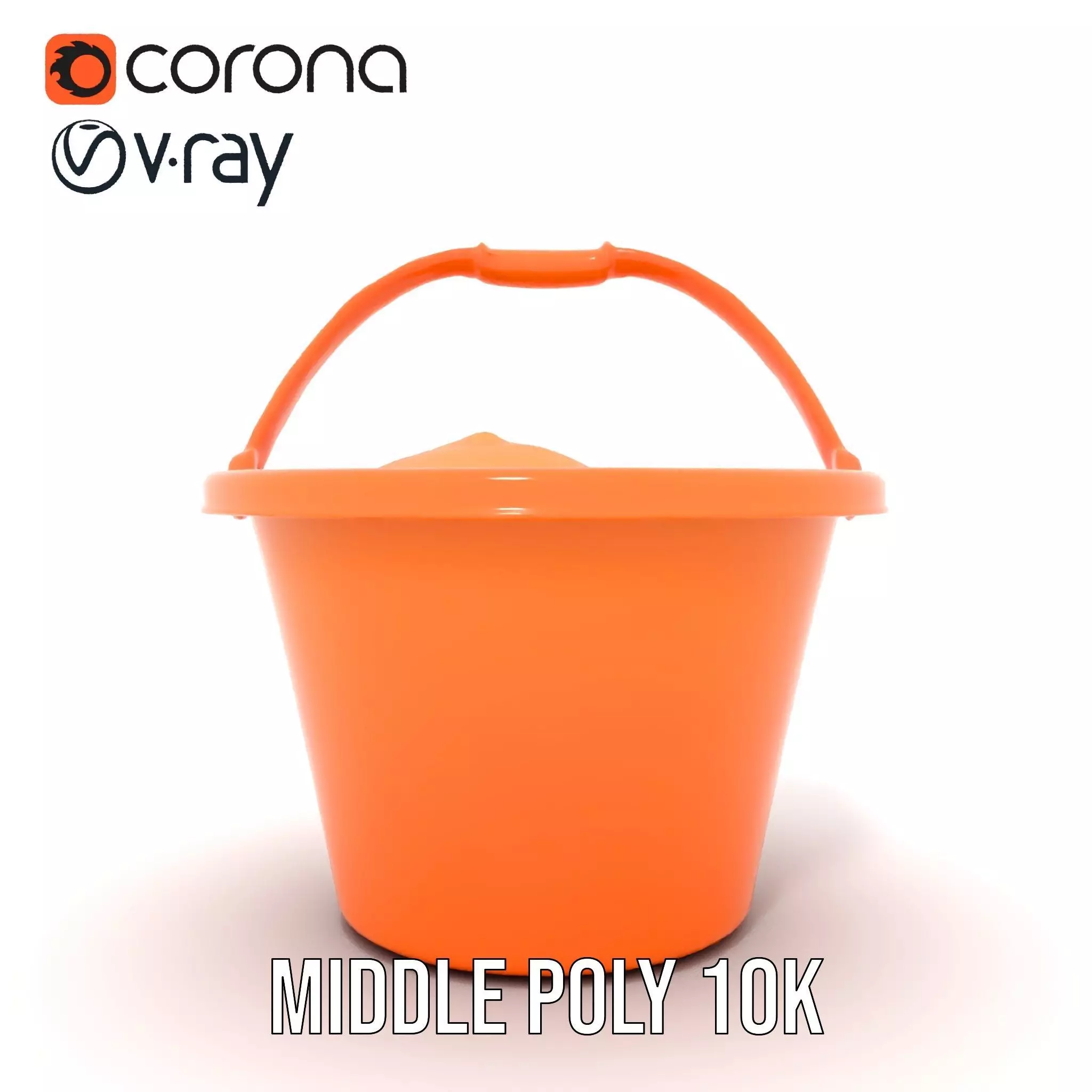 Orange Sand Bucket model pack Low-poly 3D model_19
