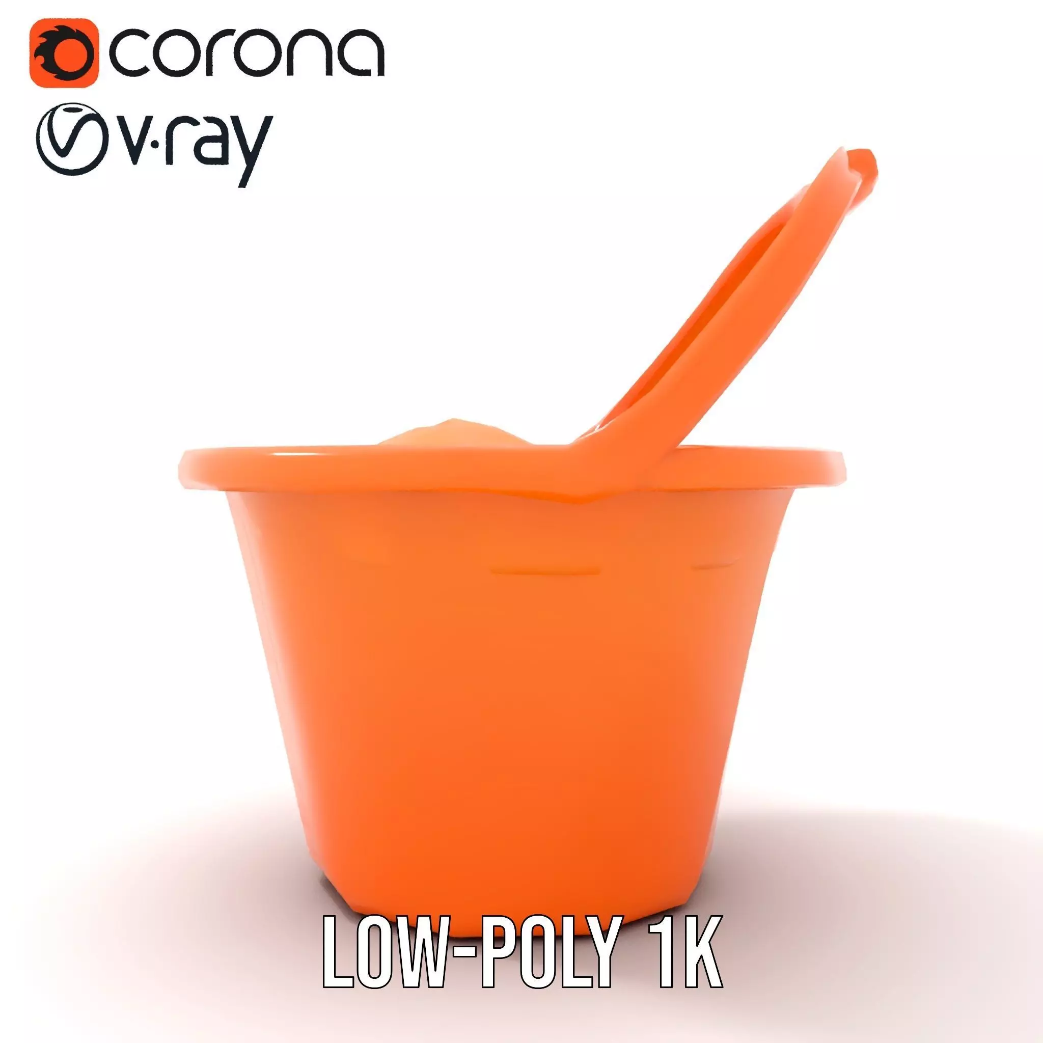 Orange Sand Bucket model pack Low-poly 3D model_23