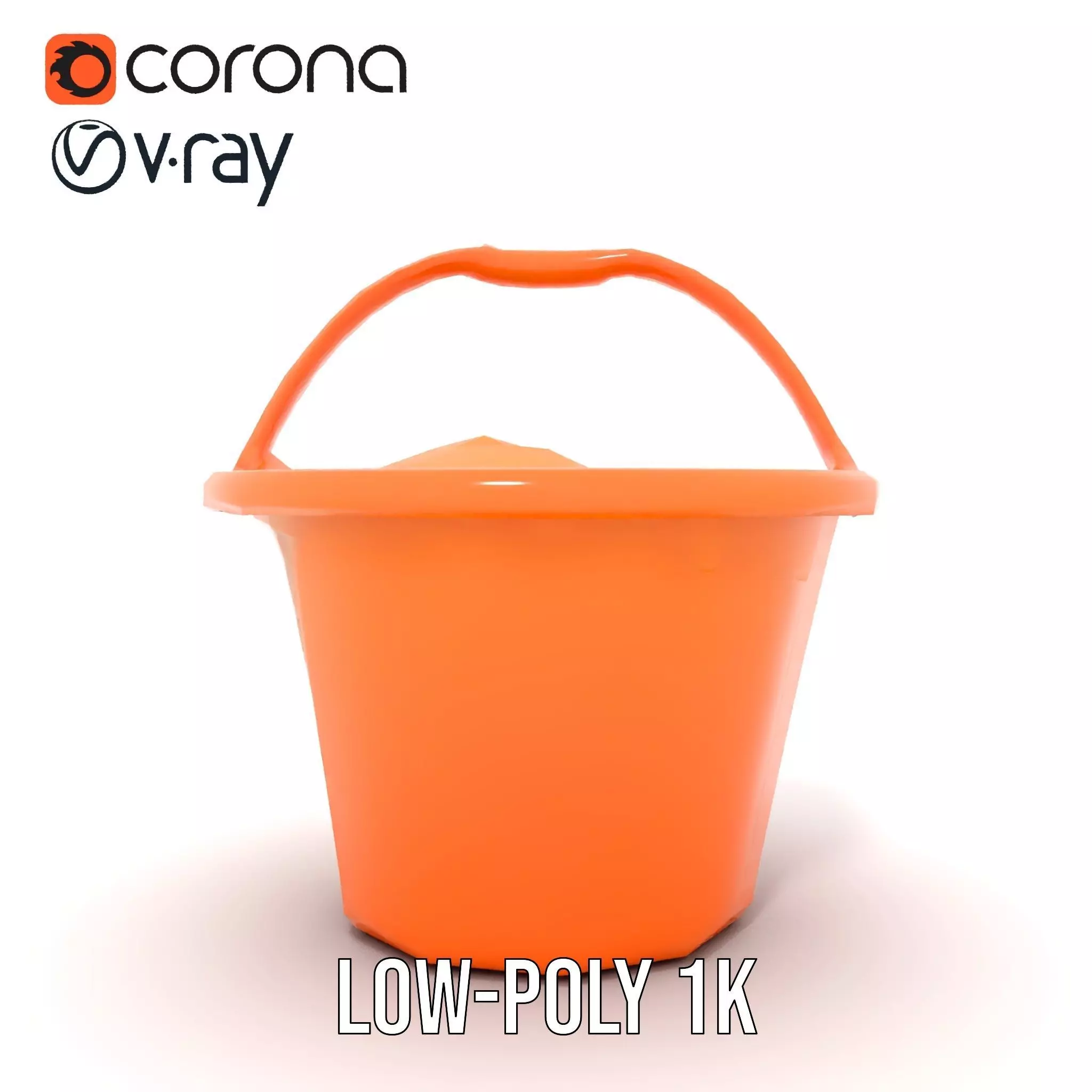 Orange Sand Bucket model pack Low-poly 3D model_29
