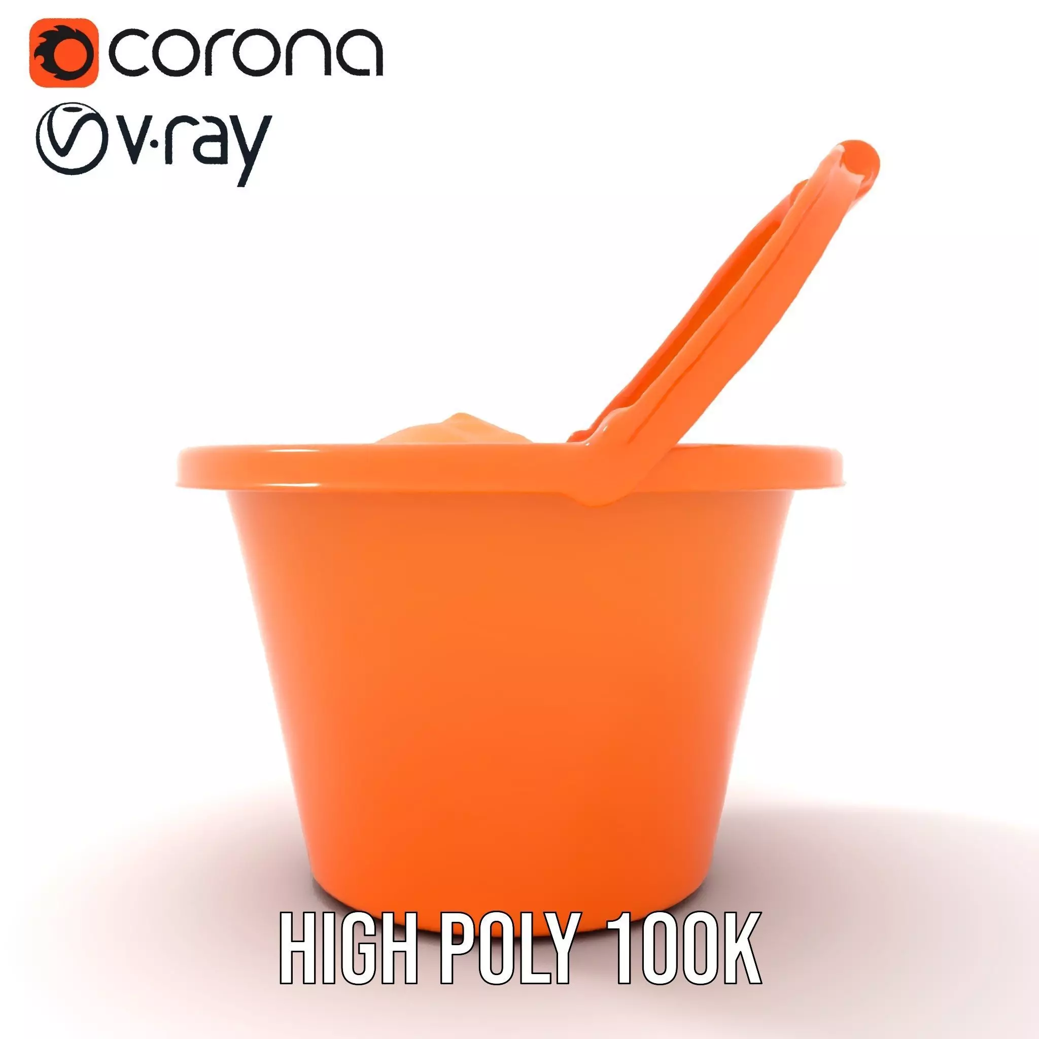 Orange Sand Bucket model pack Low-poly 3D model_27
