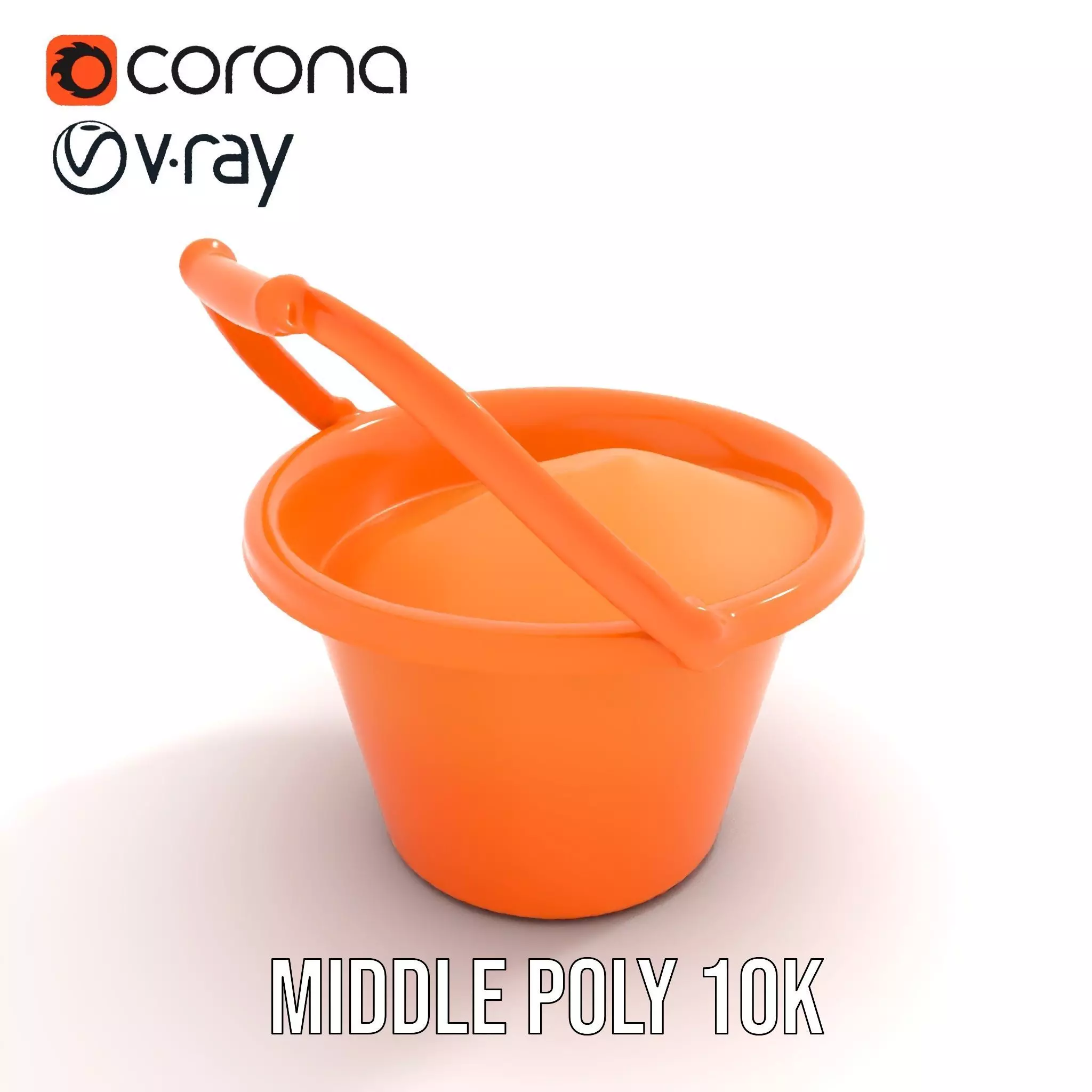 Orange Sand Bucket model pack Low-poly 3D model_12