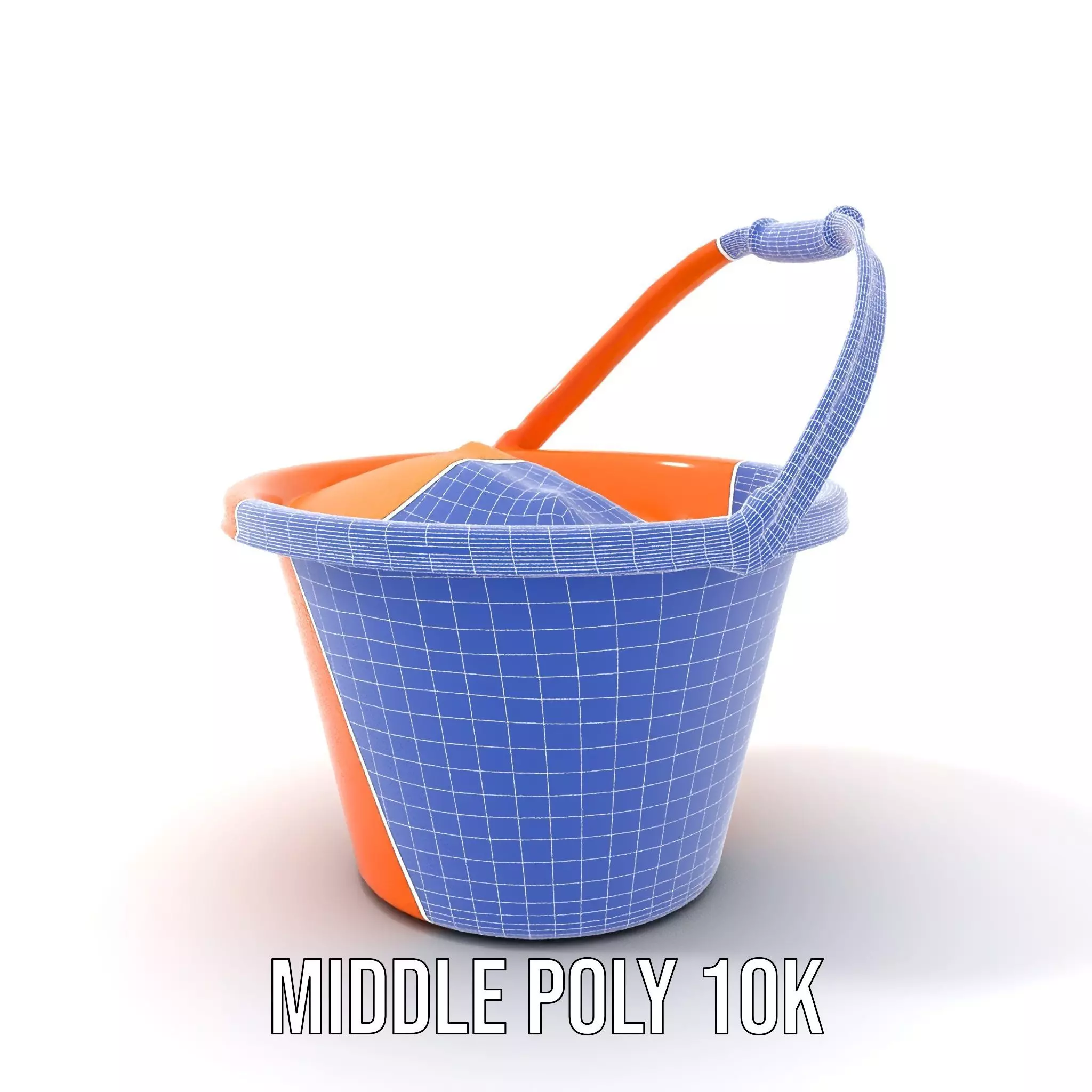 Orange Sand Bucket model pack Low-poly 3D model_6