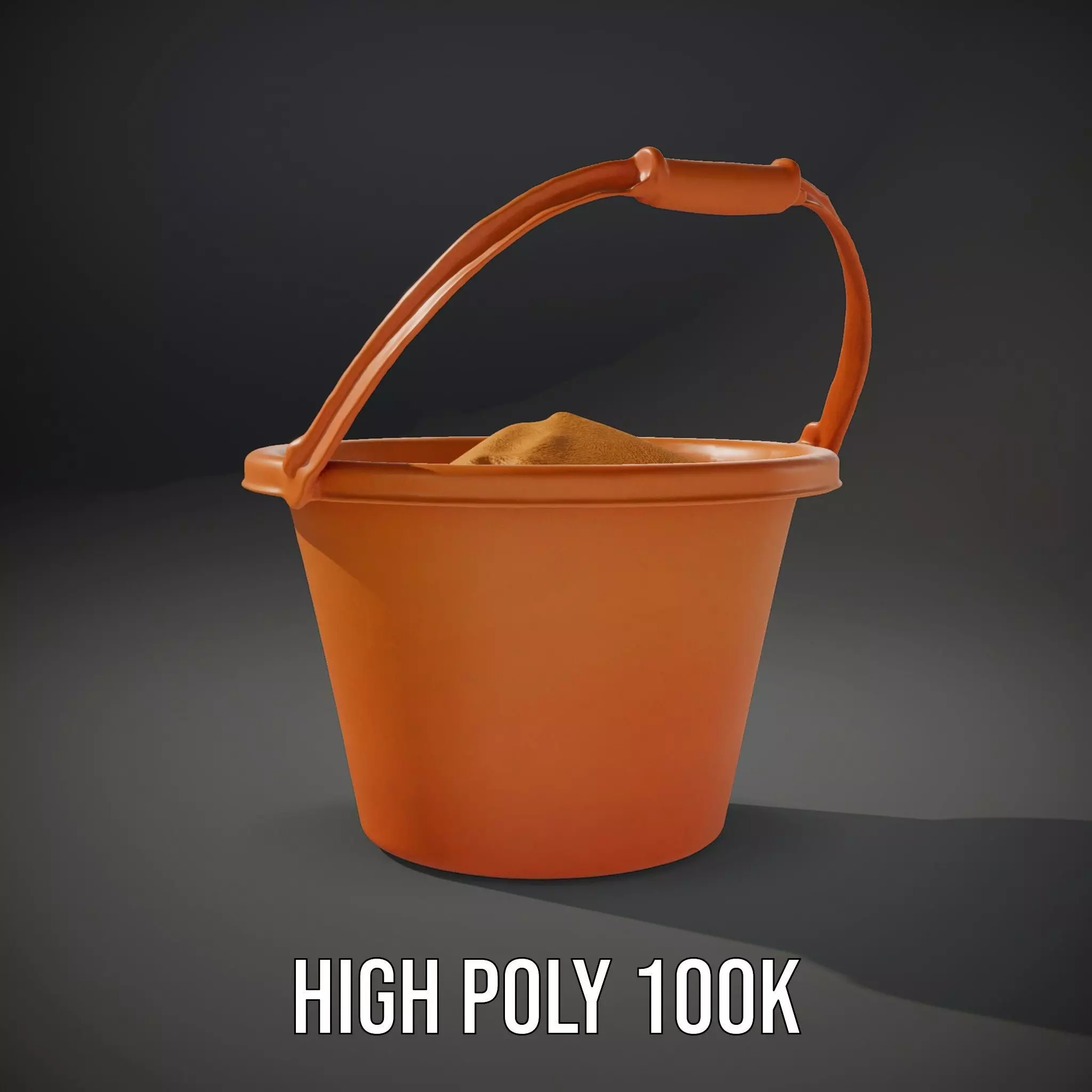 Orange Sand Bucket model pack Low-poly 3D model_9
