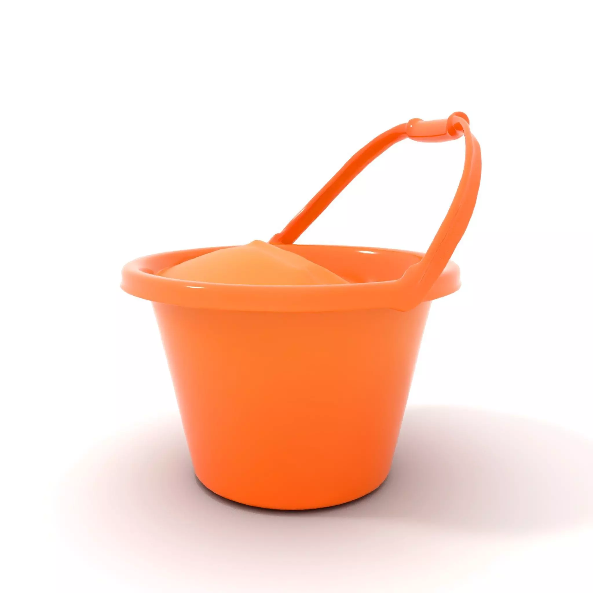 Orange Sand Bucket model pack Low-poly 3D model_14