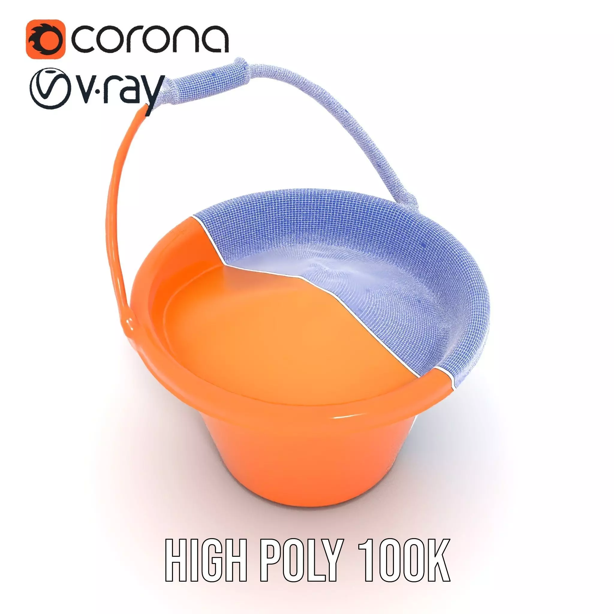 Orange Sand Bucket model pack Low-poly 3D model_33
