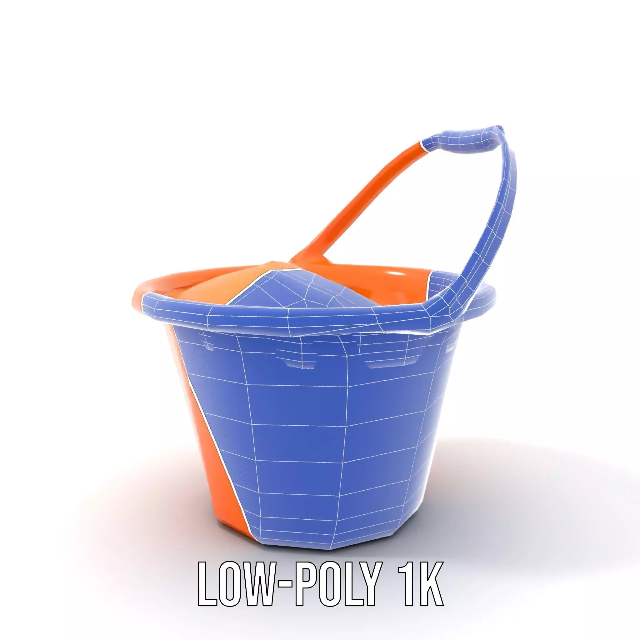 Orange Sand Bucket model pack Low-poly 3D model_15