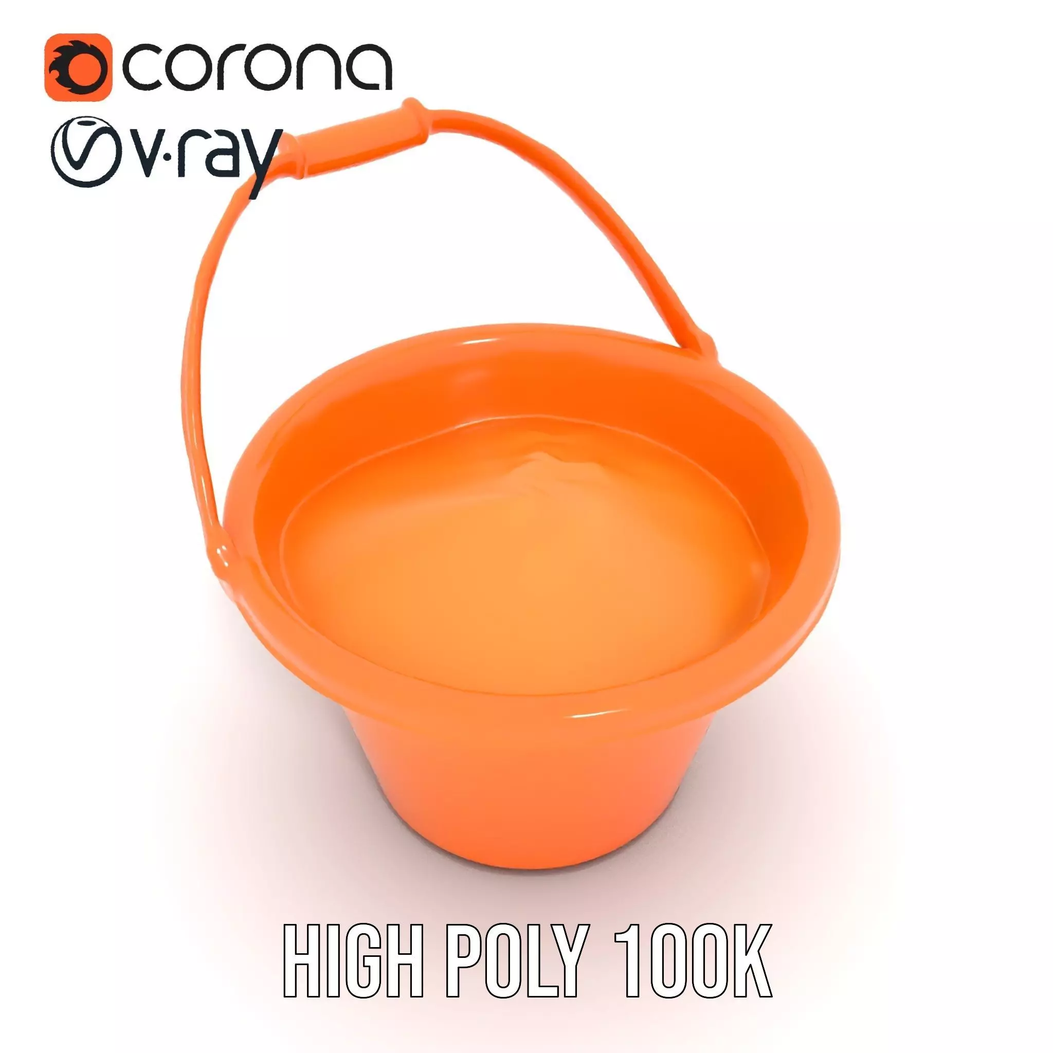 Orange Sand Bucket model pack Low-poly 3D model_18