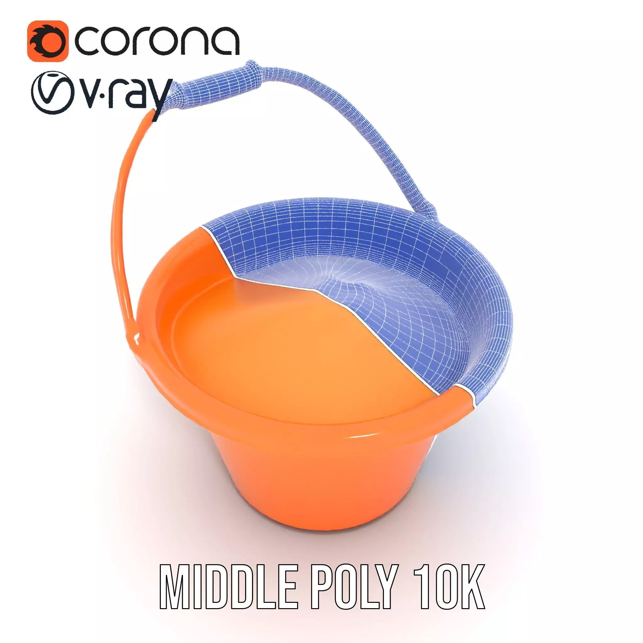Orange Sand Bucket model pack Low-poly 3D model_30