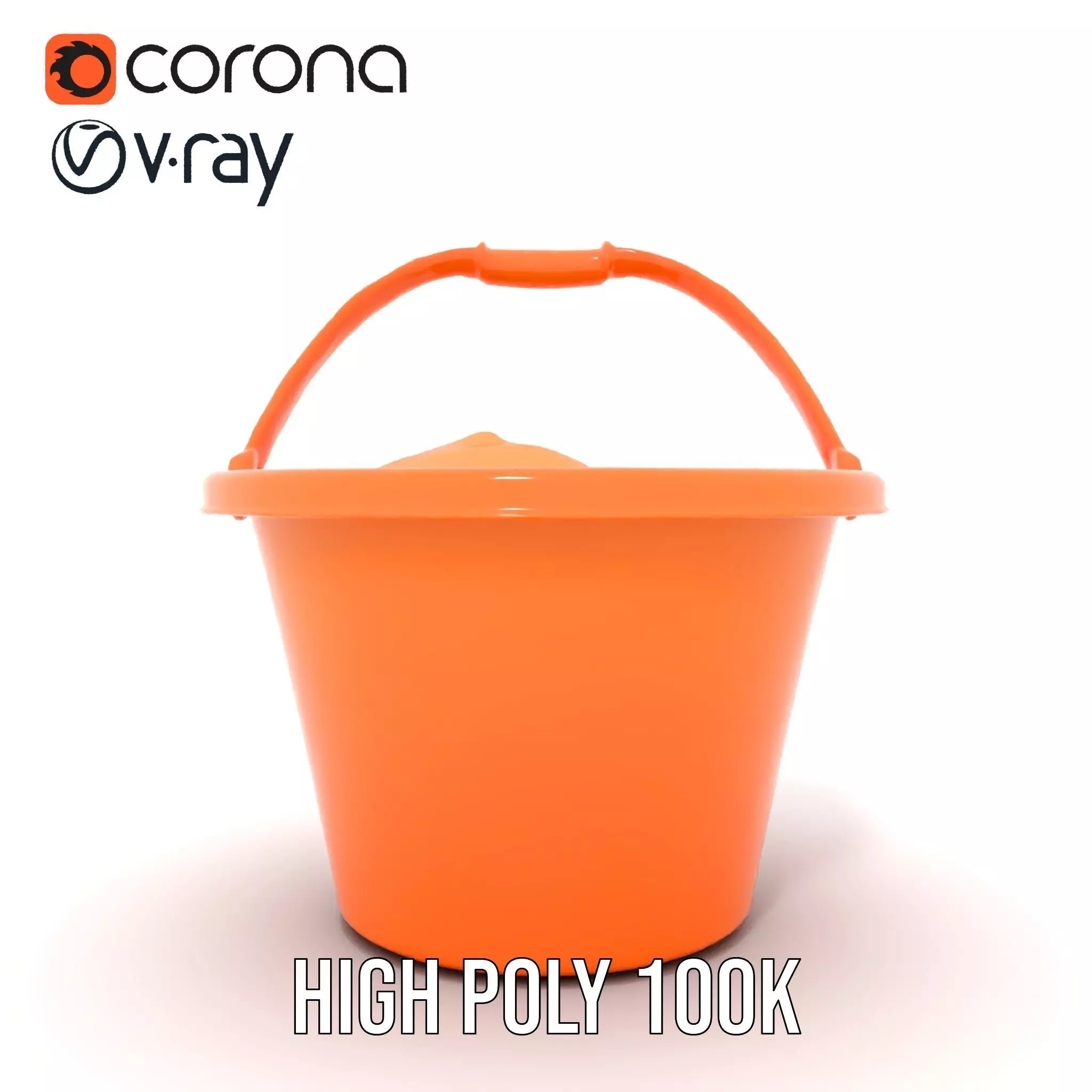 Orange Sand Bucket model pack Low-poly 3D model_24