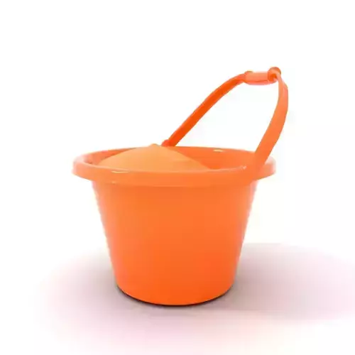 Orange Sand Bucket model pack Low-poly 3D model
