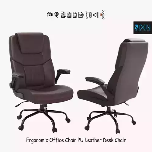 Ergonomic Office Chair PU Leather Desk Chair