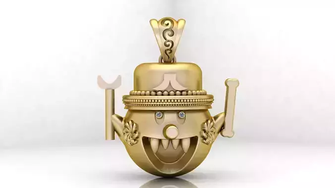 Golden Clown Guard Pendant