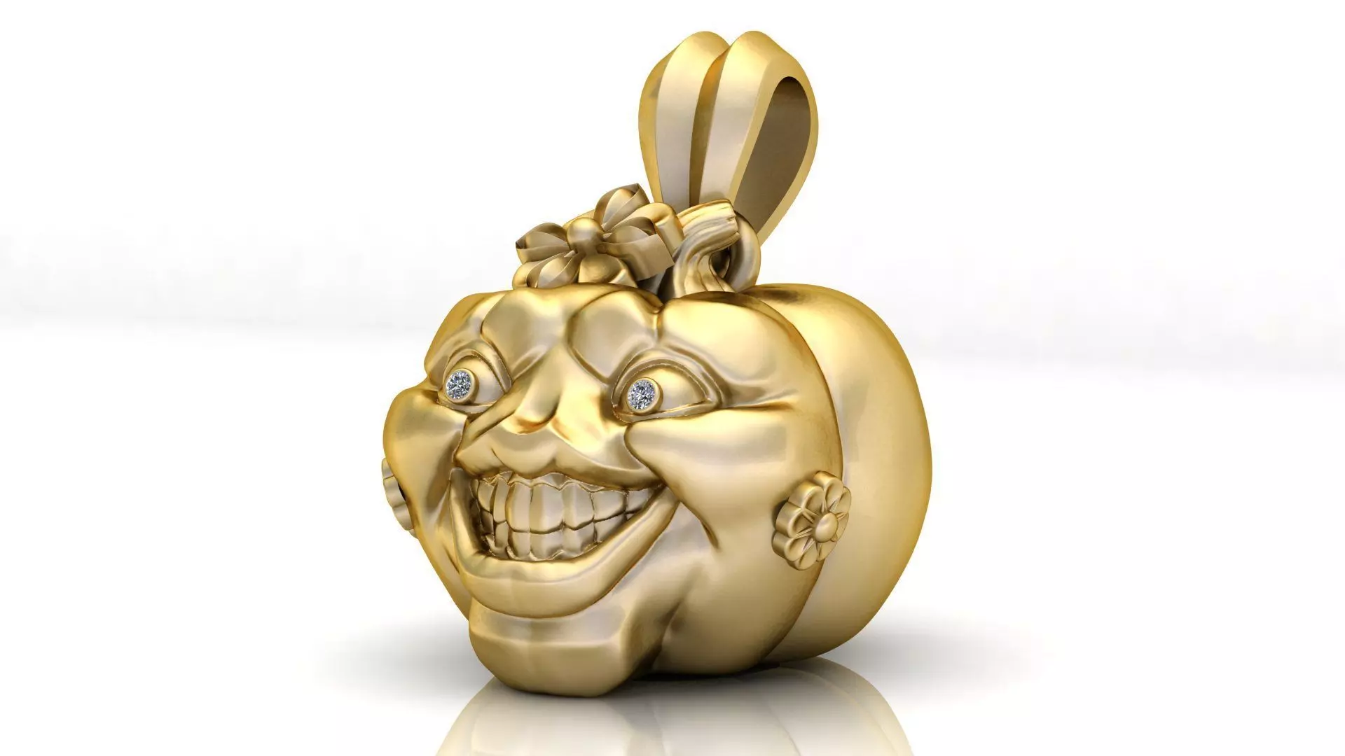 Golden Pumpkin Joker Pendant 3D print model_1