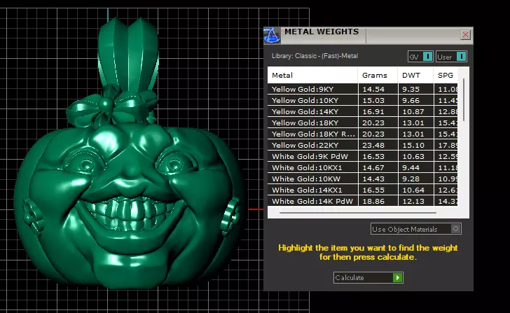 Golden Pumpkin Joker Pendant 3D print model_4